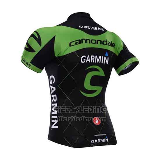 2015 Fietskleding Cannondale Groen en Zwart Korte Mouwen en Koersbroek